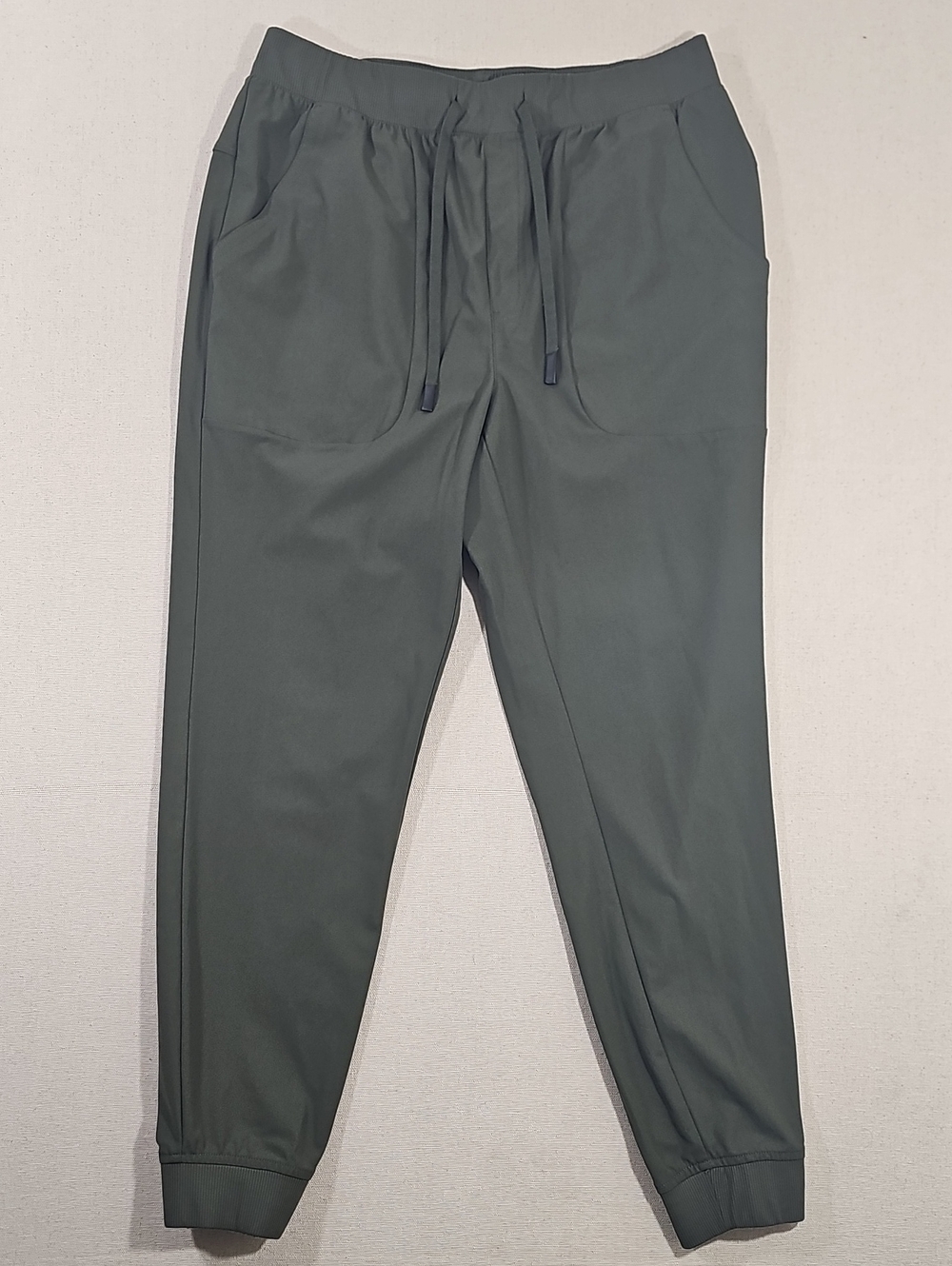 Men's Dark Olive Green Drawstring Jogger Pants